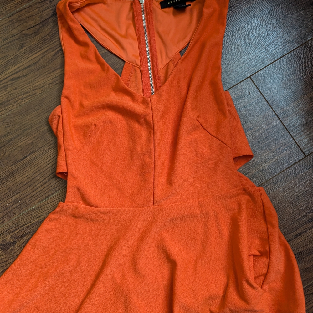 Orange Sleeveless Dress